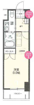 NO72 HARBOR イースト TOWER(ワンルーム/10階)の間取り写真