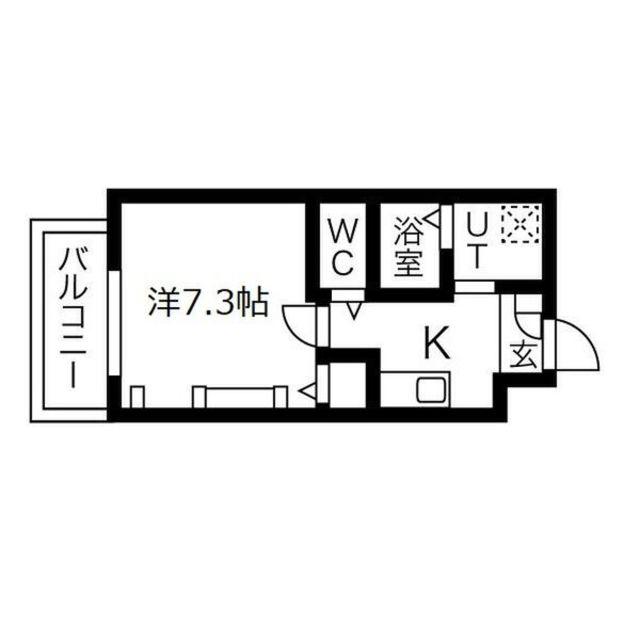 アルモカーサ三国ヶ丘(1K/4階)の間取り写真