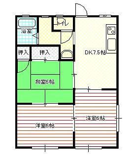 コンフォルト21(3DK/1階)の間取り写真