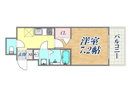 アドバンス三宮ステージア(1K/7階)の間取り写真