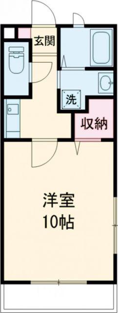 ソレジオ15(1K/1階)の間取り写真