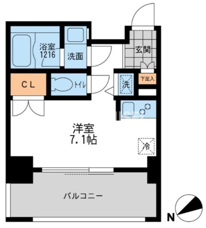 プライマル三軒茶屋(ワンルーム/7階)の間取り写真