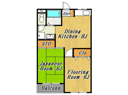 プランドール(2DK/3階)の間取り写真