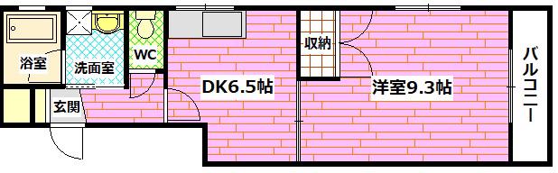 サンフラワーイイダ弐番館(1DK/3階)の間取り写真