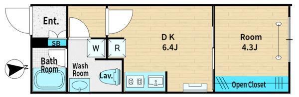 DS VARIE NERIMA RESIDENCE(1DK/4階)の間取り写真