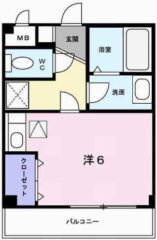 モンテメール(1K/1階)の間取り写真
