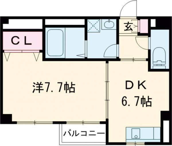 サンワプラザ福崎S(1DK/3階)の間取り写真