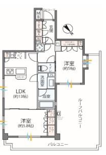 プライマリー相模大野ステーションフロント(2LDK/12階)の間取り写真