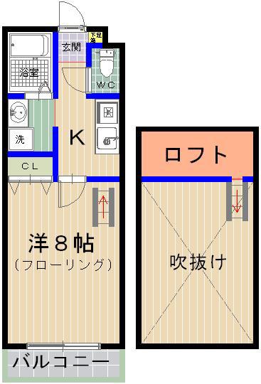 ロフトM(1K/1階)の間取り写真