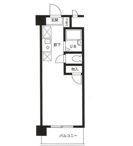 VILLA戸越(ワンルーム/3階)の間取り写真