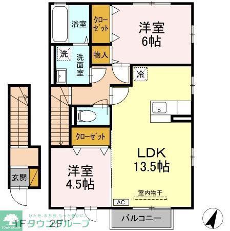 ガーデンパークみずき(2LDK/2階)の間取り写真