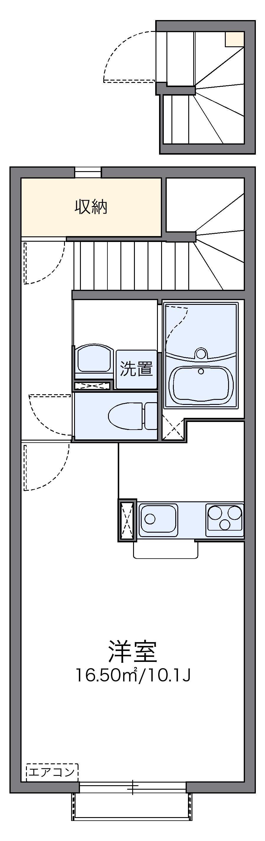 レオネクストシーガル(1K/2階)の間取り写真