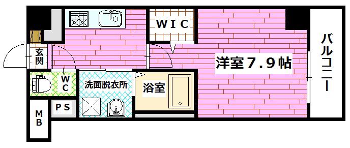 ヴィラ ひまわり(1K/2階)の間取り写真