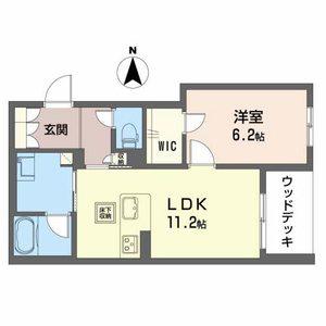 SHAMAISON SERDINA(1LDK/1階)の間取り写真