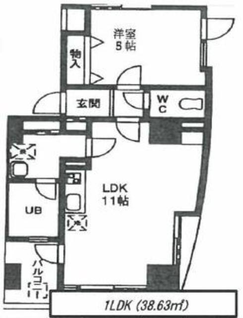 アクシス下町(1LDK/6階)の間取り写真