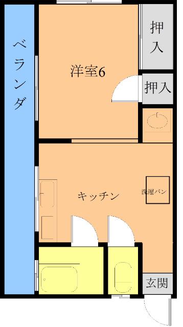 メゾンN(1K/3階)の間取り写真