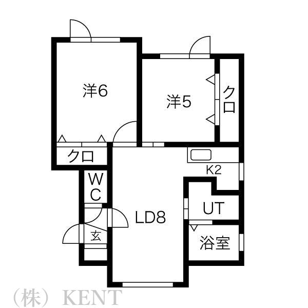 コンフォート・トモ(2LDK/2階)の間取り写真