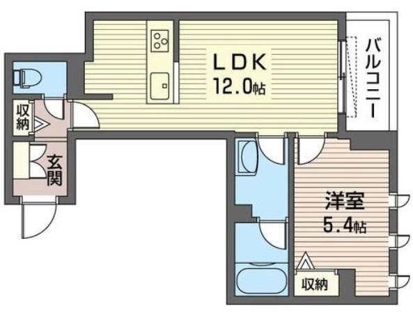 NK FIORE(1LDK/2階)の間取り写真
