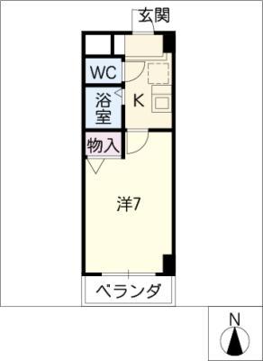 アネックス宝田(1K/2階)の間取り写真