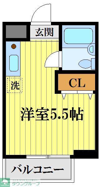 ウェルネス国分寺(ワンルーム/1階)の間取り写真