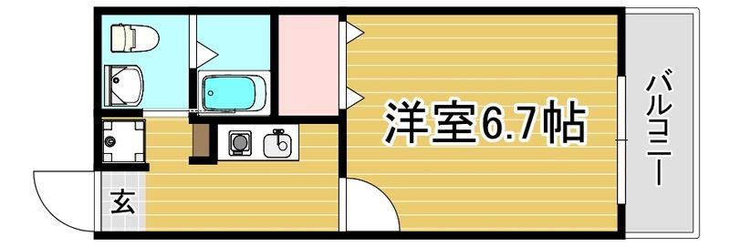 CASAMENTOCHINO(1K/2階)の間取り写真