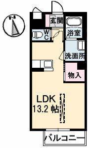 アンシャンテ厚生(ワンルーム/3階)の間取り写真