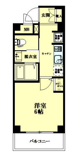 IMCHER KAWASAKI(1K/3階)の間取り写真