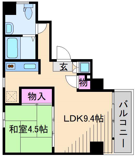 ヴィラMG(1LDK/3階)の間取り写真