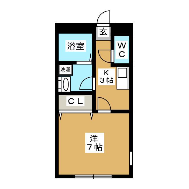 MAHANA茅ヶ崎(1K/1階)の間取り写真