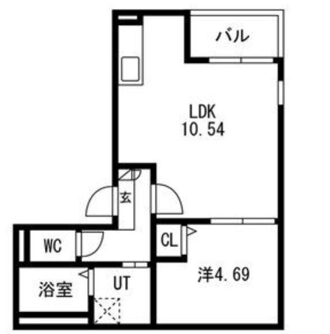 JACK KAWAGISHIII(1LDK/1階)の間取り写真