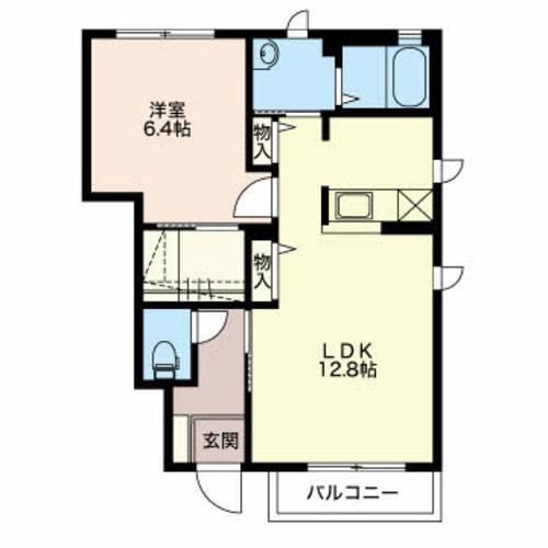 アイ・メゾン A(1LDK/1階)の間取り写真
