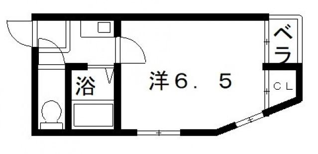 エスト長居西(1K/3階)の間取り写真