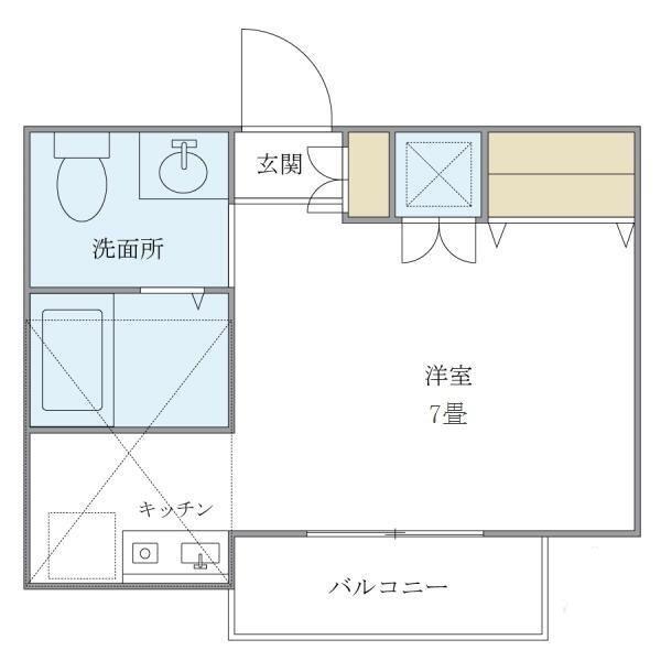 カルム吉祥寺(ワンルーム/2階)の間取り写真