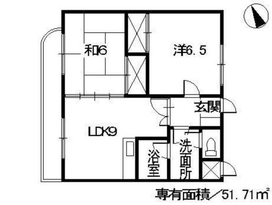 リオセレッソ(2LDK/3階)の間取り写真