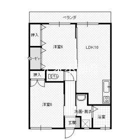 ノアハイツ(2LDK/1階)の間取り写真