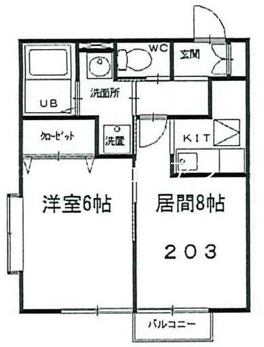 メゾン舩方(1LDK/1階)の間取り写真