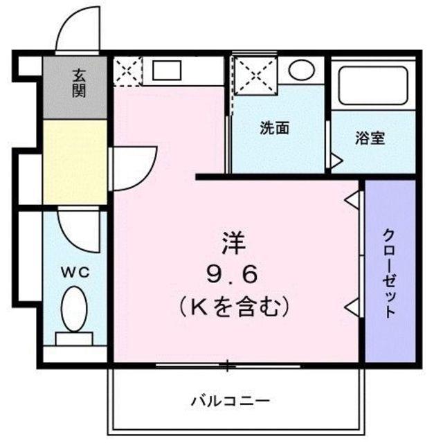 アン・ミュール(1K/1階)の間取り写真