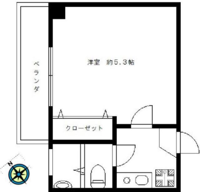 レイディアンス(1K/3階)の間取り写真