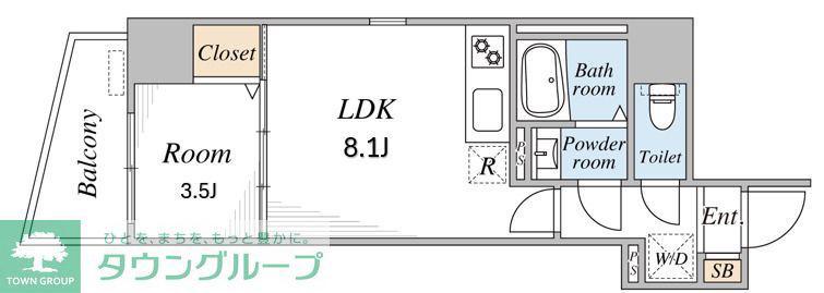 VELAOS HAKUSAN(1LDK/4階)の間取り写真