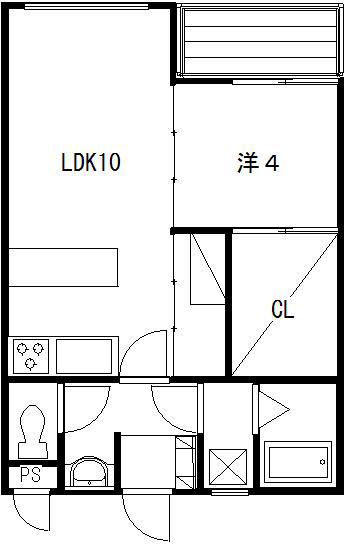 BLUME HONCHO(1LDK/1階)の間取り写真