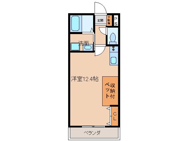 サン・FRIENDS北外山(1K/3階)の間取り写真