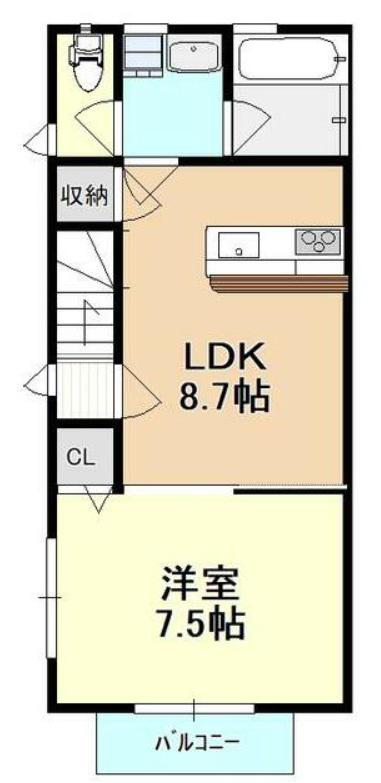 L・F壱番館(1LDK/2階)の間取り写真