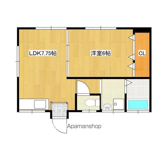 三好コーポ(1LDK/2階)の間取り写真