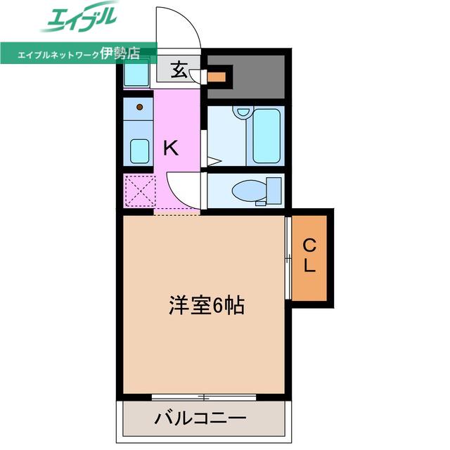 エステートピア岩渕(1K/1階)の間取り写真