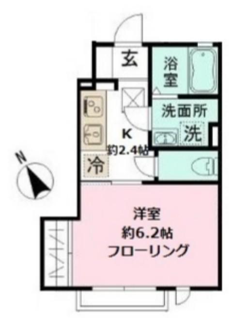 サニーハイツ(1K/1階)の間取り写真