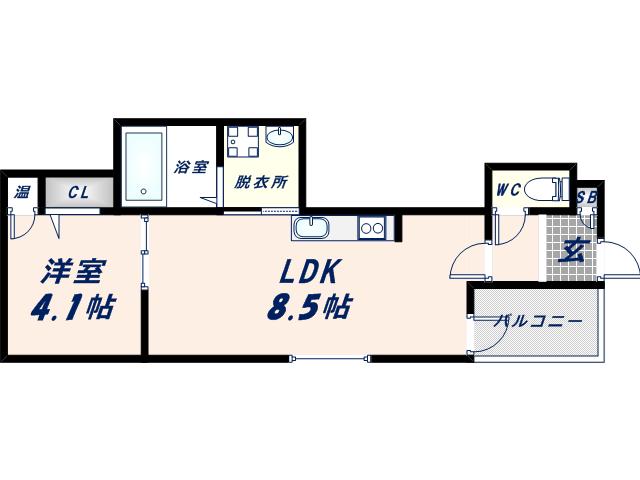 デルニエメゾンビーオー(1LDK/3階)の間取り写真