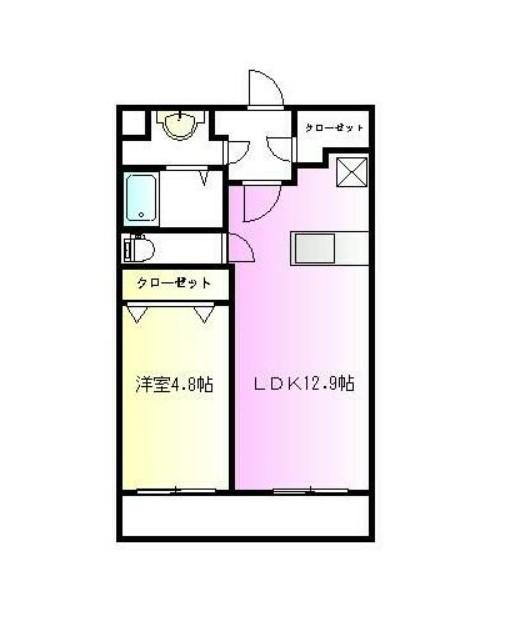 ラフィネコート(1LDK/3階)の間取り写真