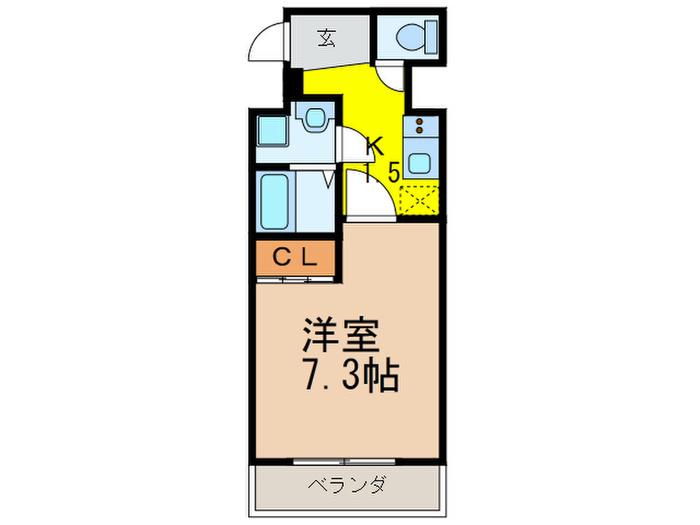 ステーションスクエア(1K/4階)の間取り写真