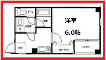 エーワン蔵前(1K/2階)の間取り写真