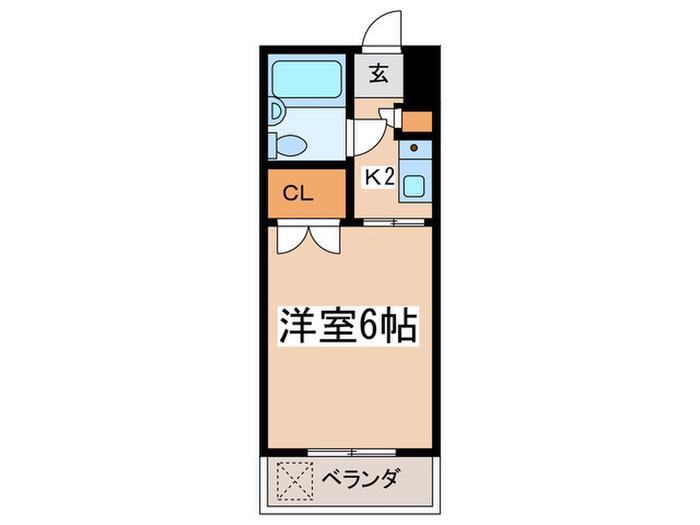 ドミール経堂(1K/3階)の間取り写真